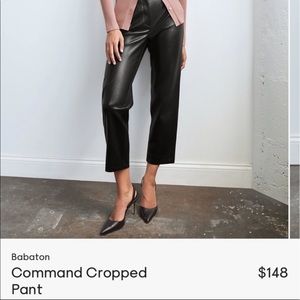 Babaton Command Cropped Vegan Leather Pants - Aritzia